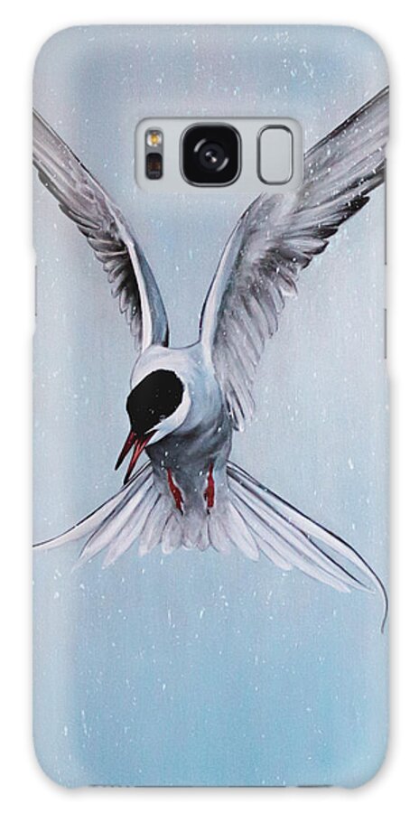 Arctic Turn Galaxy Case featuring the painting Icy Blue by Vivian Casey Fine Art