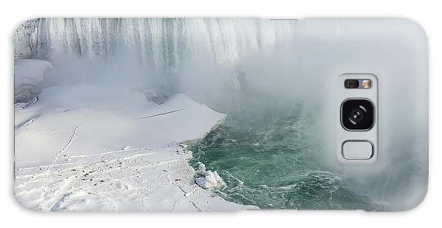 Georgia Mizuleva Galaxy Case featuring the photograph Icy Fury - Niagara Falls Spectacular Ice Buildup by Georgia Mizuleva