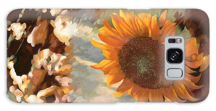 Sunflower.sunflowers Field Galaxy Case featuring the painting Un Bel Girasole by Guido Borelli