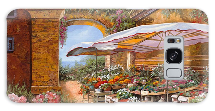 Market Galaxy Case featuring the painting Il Mercato Sotto Le Arcate by Guido Borelli