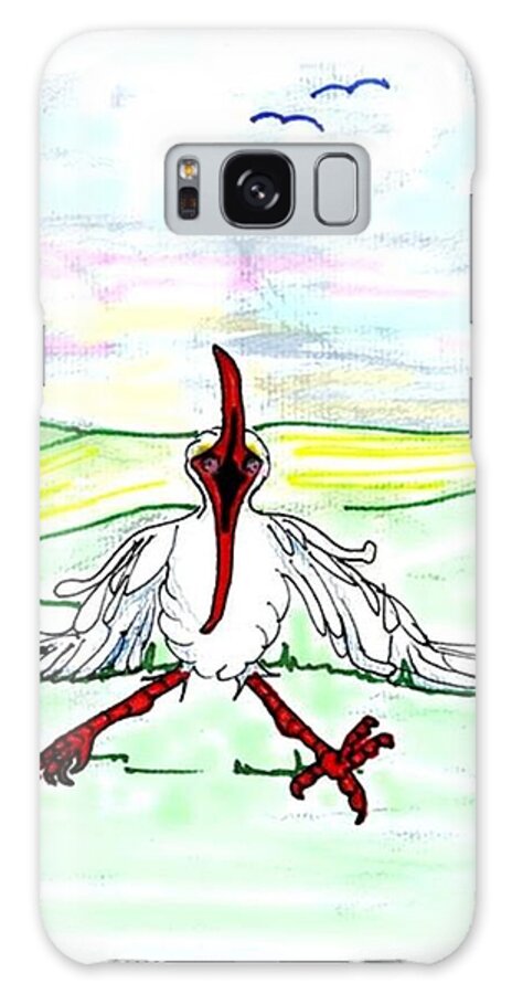 Ibis Galaxy Case featuring the drawing I'll never fly again by Carol Allen Anfinsen