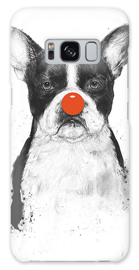 Dog Galaxy Case featuring the mixed media I'm not your clown by Balazs Solti
