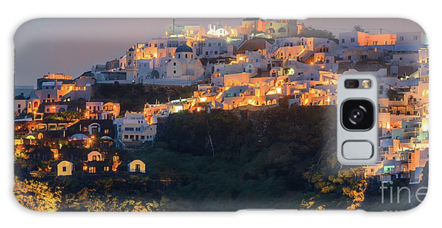 Greece Galaxy Case featuring the photograph Imerovigli after sunset, Santorini by Henk Meijer Photography