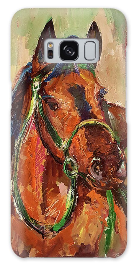 Horse Galaxy S8 Case featuring the painting Impressionist Horse by Janet Garcia
