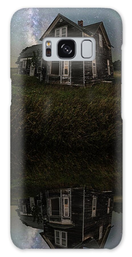 Dark Places Galaxy Case featuring the photograph iN A MiRRoR dARKLY by Aaron J Groen