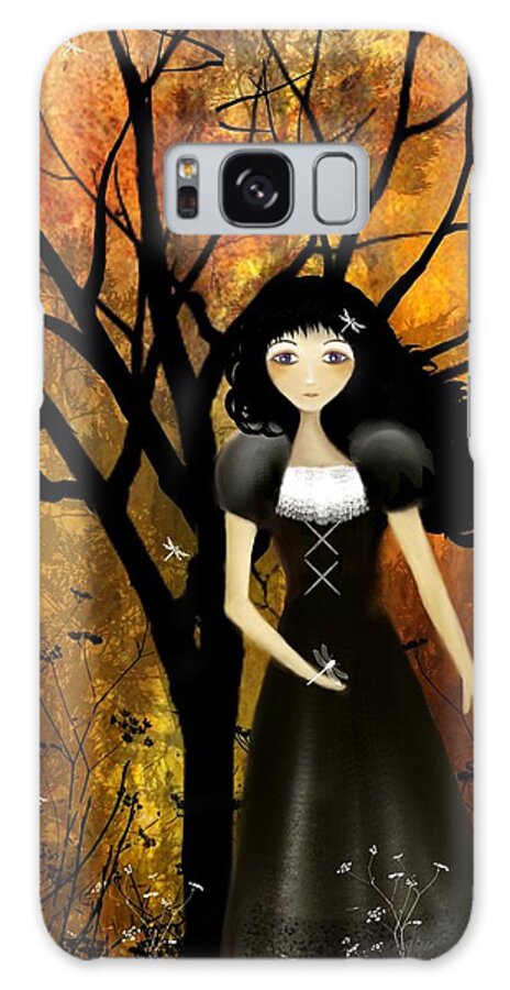 Goth Girl Galaxy Case featuring the digital art In An Autumn Forest by Charlene Zatloukal