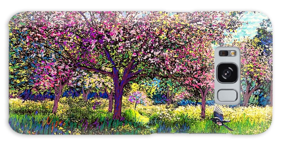 Floral Galaxy Case featuring the painting In Love with Spring, Blossom Trees by Jane Small