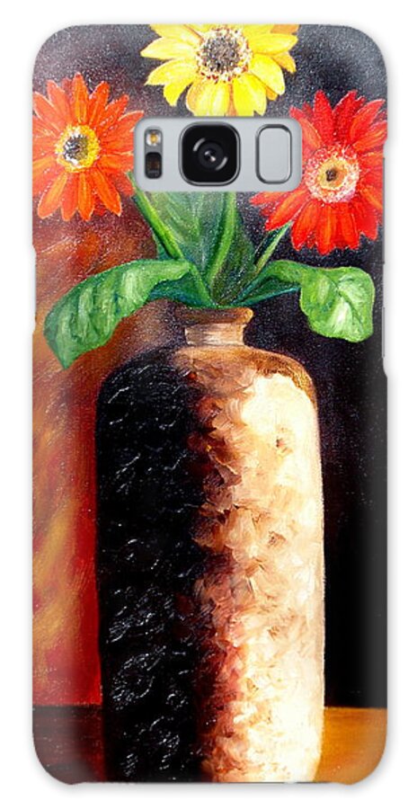 Gergbera Daisies Galaxy S8 Case featuring the painting In Sharp Contrast. SOLD by Susan Dehlinger