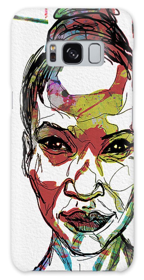 Portrait Galaxy Case featuring the digital art In The City by Michael Kallstrom