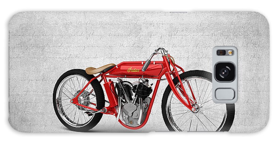 Indian Motorcycle Galaxy Case featuring the digital art Indian Board Track Racer Motorcycle 1920 by Aged Pixel