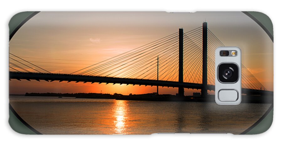 Indian River Bridge Galaxy Case featuring the photograph Indian River Bridge Sunset Reflections by Bill Swartwout