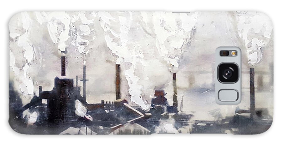 Encaustic Galaxy Case featuring the painting Industrial Dream by Anita Thomas