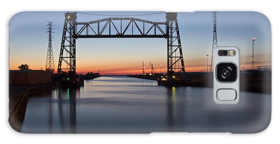 Chicago Galaxy S8 Case featuring the photograph Industrial River Scene At Dawn by Sven Brogren