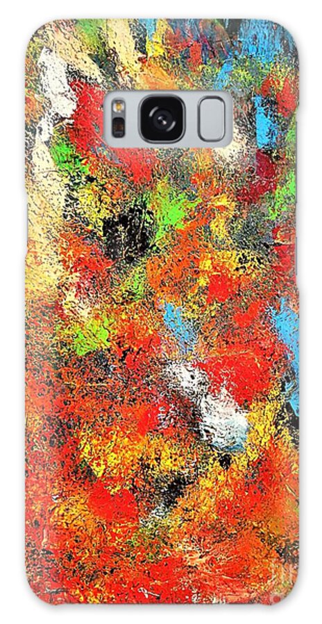 Abstract Art Galaxy Case featuring the painting Inevitable Summer Within by Jarek Filipowicz