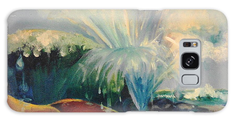 Figure Galaxy Case featuring the painting Inside Mommy's Waters by Daun Soden-Greene