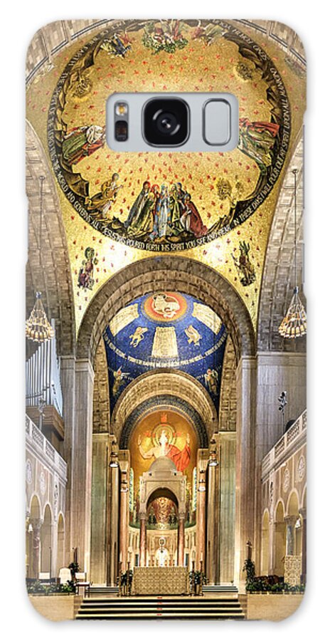 catholic University Of America� Galaxy Case featuring the photograph Inside The Basilica of the National Shrine of the Immaculate Conception by Brendan Reals