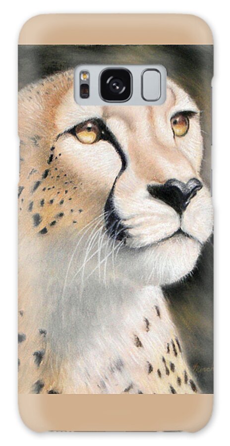 Cheetah Galaxy Case featuring the painting Intensity - Cheetah by Linda Merchant