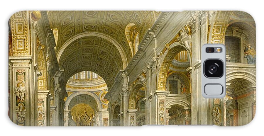 Interior Galaxy Case featuring the painting Interior of St. Peter's - Rome by Giovanni Paolo Panini