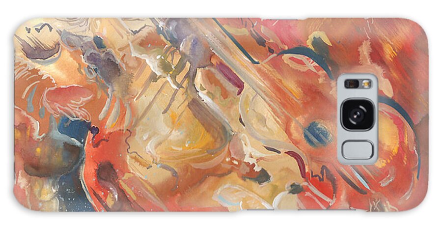 Intimate Guitar Galaxy S8 Case featuring the painting Intimate Guitar by Sheri Jo Posselt
