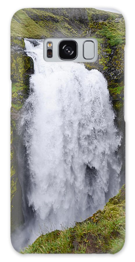 Iceland Galaxy Case featuring the photograph Into the Depths - Waterfall on Iceland's Fimmvorduhals Trail by Alex Blondeau