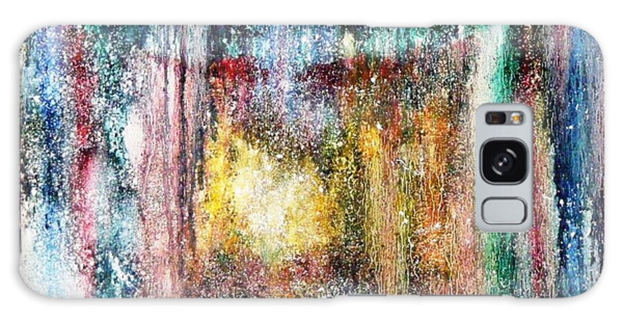 Abstract Galaxy Case featuring the painting Into The Light by Donna Painter