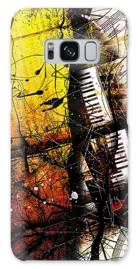 Piano Galaxy Case featuring the digital art Invention In A Minor by Gary Bodnar