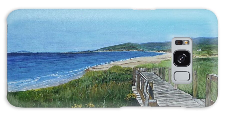 Inverness Beach Galaxy Case featuring the painting Inverness Beach by Betty-Anne McDonald