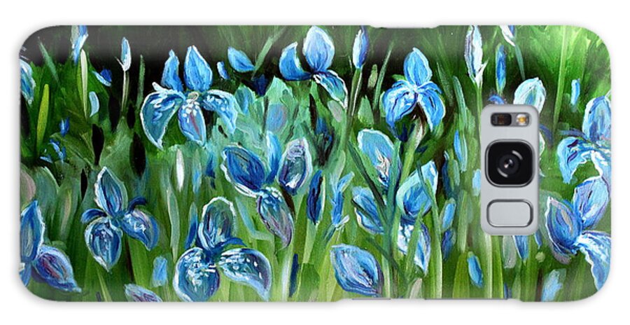 Flowers Galaxy S8 Case featuring the painting Iris Galore by Elizabeth Robinette Tyndall