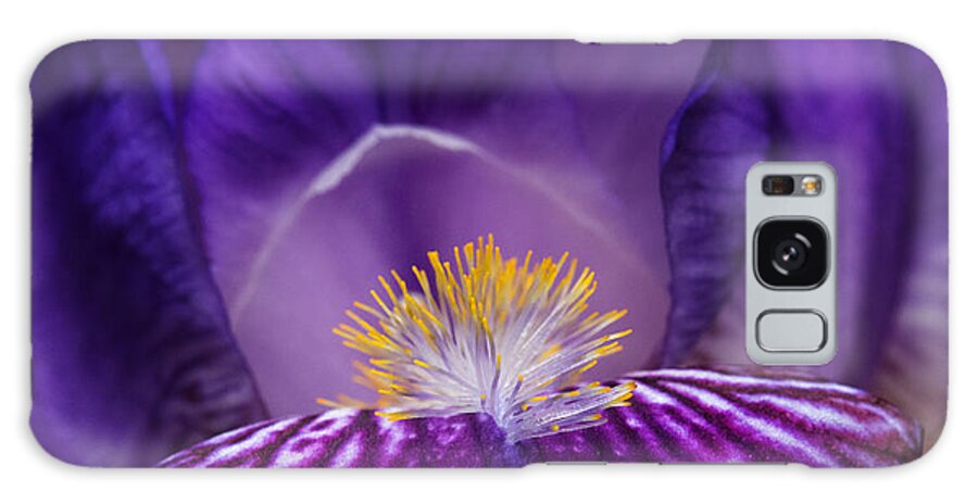 Flowers Galaxy Case featuring the photograph Iris upclose by Don Anderson