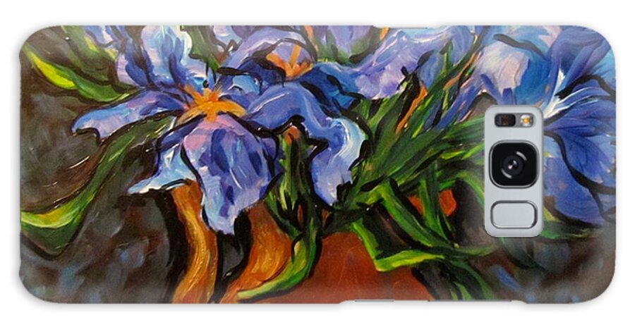 Irises Galaxy Case featuring the painting Irises by Barbara O'Toole