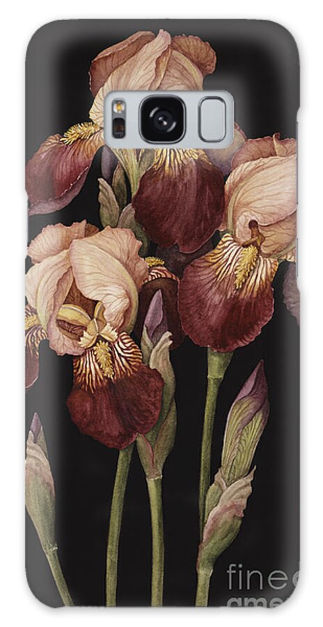 Flower Galaxy Case featuring the painting Irises by Jenny Barron