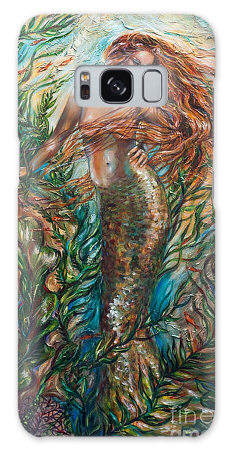 Latino Mermaid Galaxy Case featuring the painting Isabella by Linda Olsen