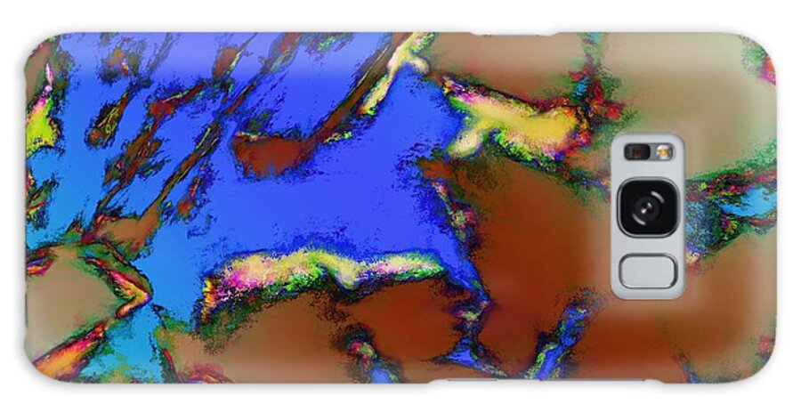 Bright Blues Galaxy Case featuring the digital art Isolated places 2 by Keith Mills