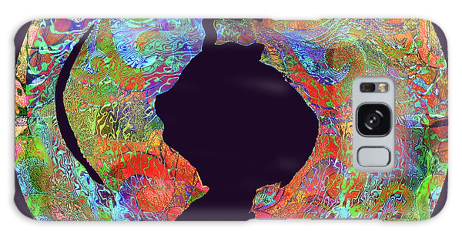 Round Galaxy Case featuring the digital art It's a Jungle in There by Barbara Berney