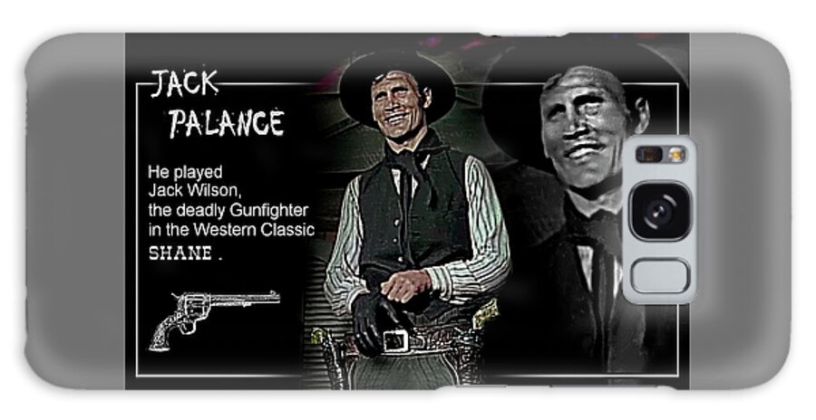Palance Galaxy Case featuring the digital art Jack Palance by Hartmut Jager