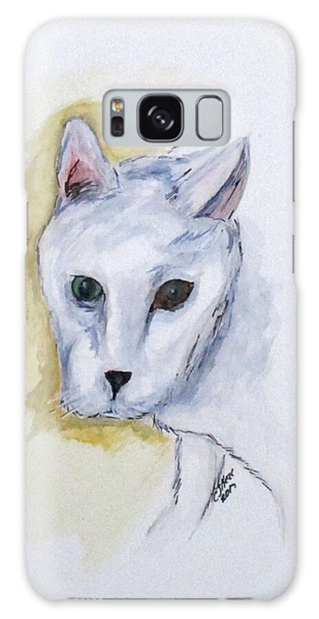 Cat Galaxy S8 Case featuring the painting Jade The Cat by Clyde J Kell