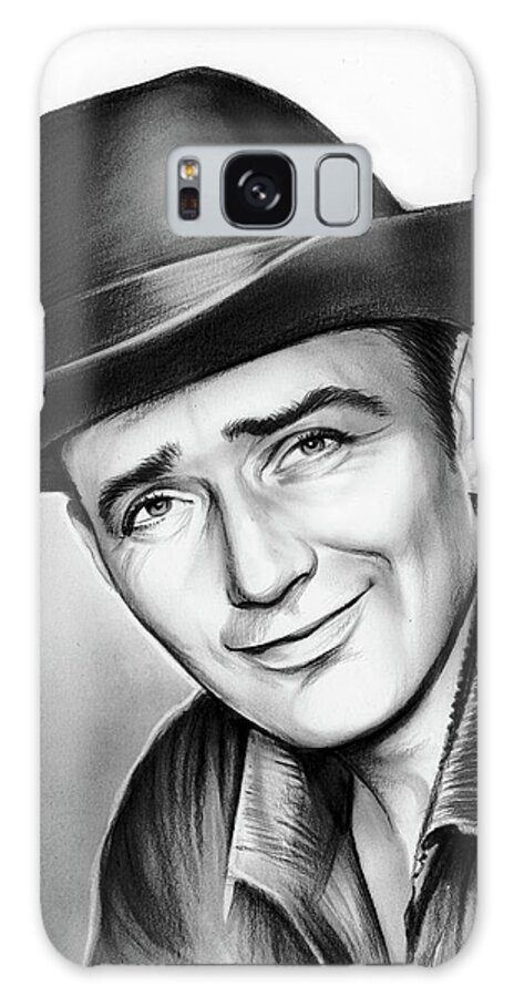 James Drury Galaxy Case featuring the drawing James Drury by Greg Joens