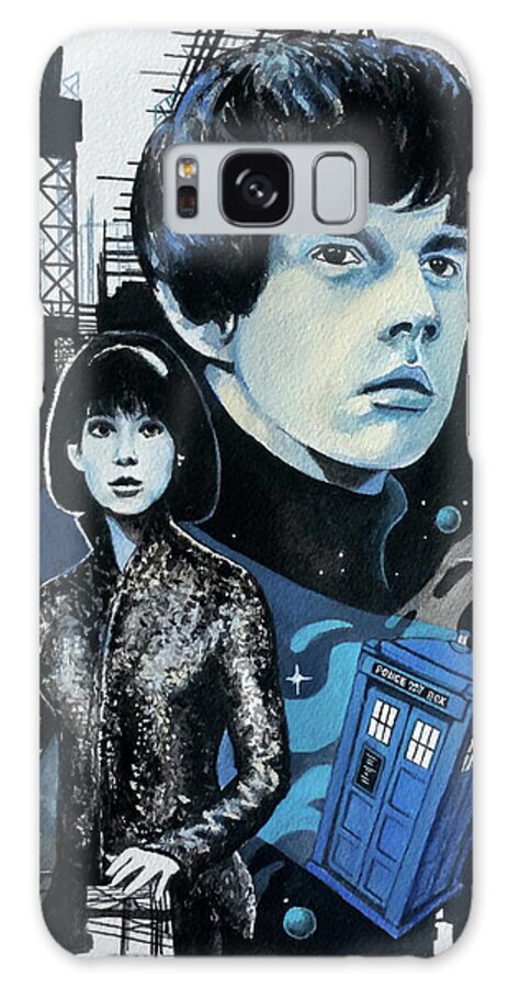 Dr Who Tom Carlton Art Galaxy Case featuring the painting Jamie and Zoe by Tom Carlton