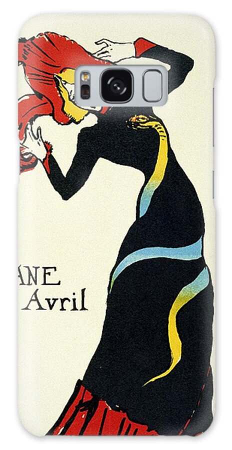 Vintage Galaxy Case featuring the mixed media Jane Avril - French Dancer 1 - Vintage Advertising Poster by Studio Grafiikka