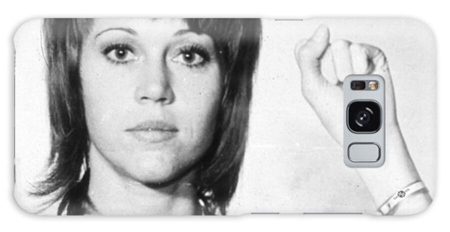 Jane Fonda Galaxy S8 Case featuring the painting Jane Fonda Mug Shot Vertical by Tony Rubino