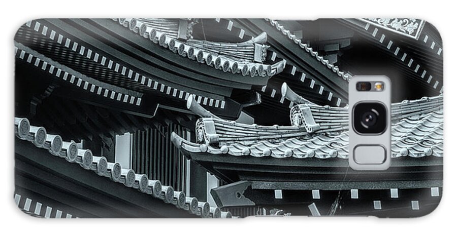 Traditonal Architecture Galaxy Case featuring the photograph Japanese temple roofs by Ponte Ryuurui