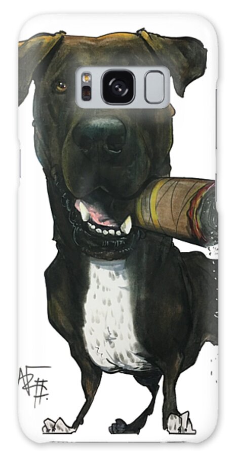 Pet Portrait Galaxy Case featuring the drawing Jawad 7-1481 by John LaFree