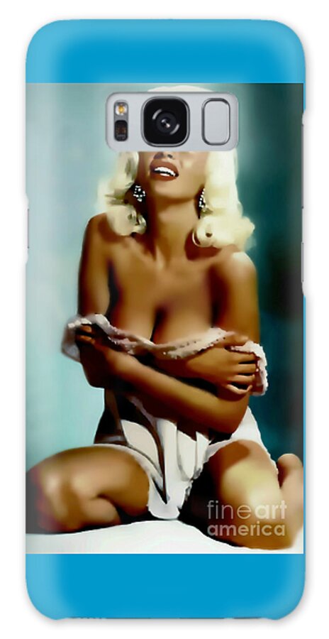 Jayne Mansfield Galaxy Case featuring the painting Jayne Mansfield - Watercolor Painting by Ian Gledhill