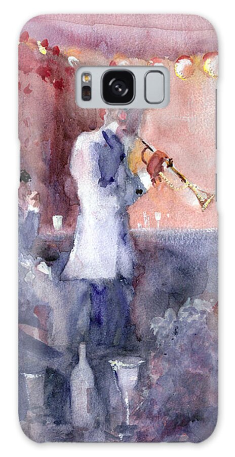 Jazz Galaxy Case featuring the painting Jazz Nights by Faruk Koksal