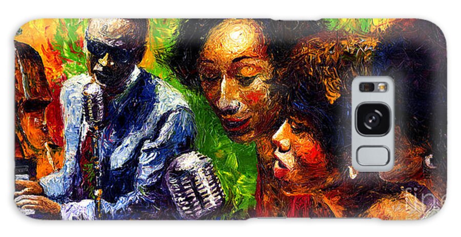 Jazz Galaxy Case featuring the painting Jazz Ray Song by Yuriy Shevchuk