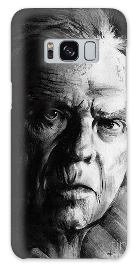Portrait Galaxy S8 Case featuring the drawing Jean-Louis Trintignant by Paul Davenport