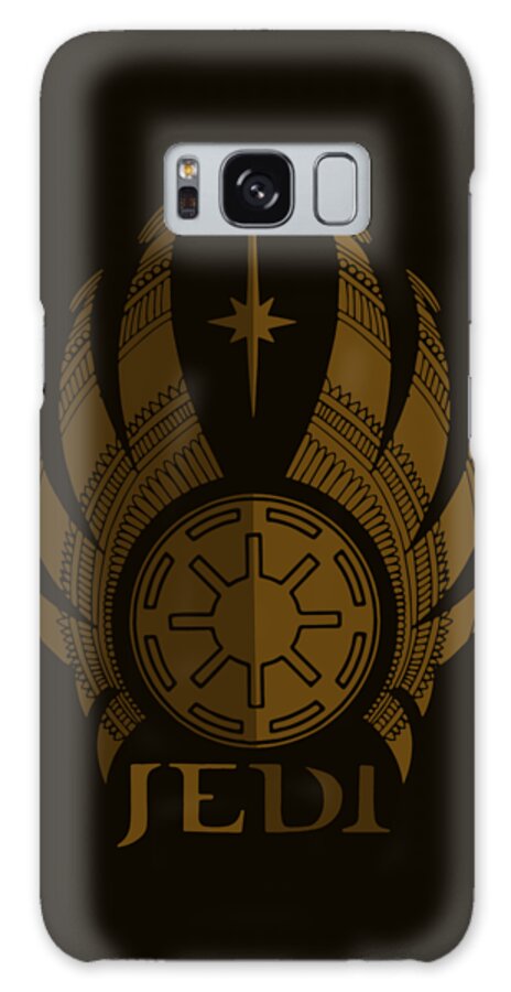 Jedi Galaxy Case featuring the mixed media Jedi Symbol - Star Wars Art, Brown by Studio Grafiikka
