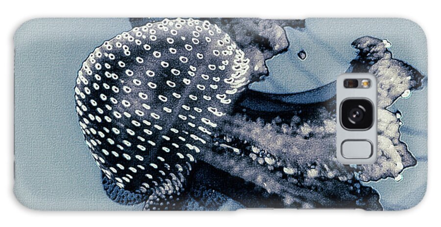 Mona Stut Galaxy Case featuring the digital art Jelly Fish Cnidarian Quallen Blue by Mona Stut