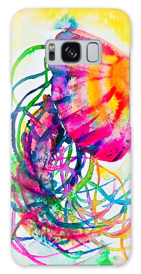 Jellyfish Galaxy Case featuring the painting Jellyfish Dance by Zaira Dzhaubaeva