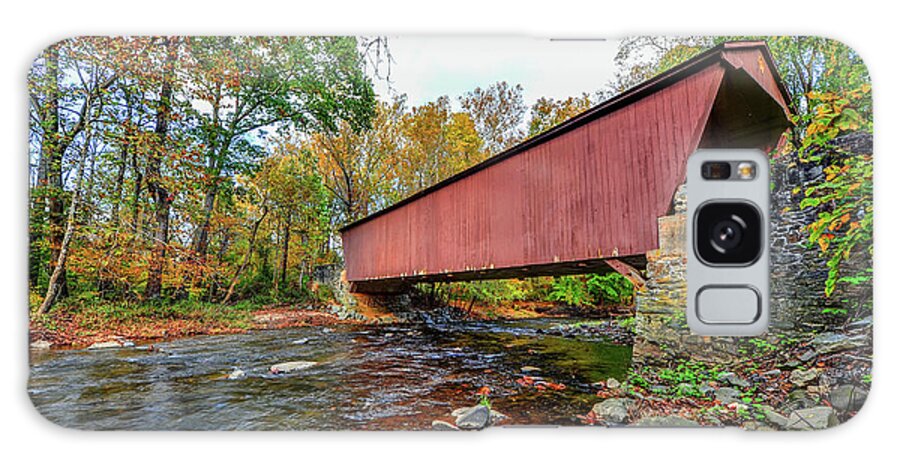 Autumn Galaxy Case featuring the photograph Jericho Covered Bridge in Maryland during Autumn by Patrick Wolf